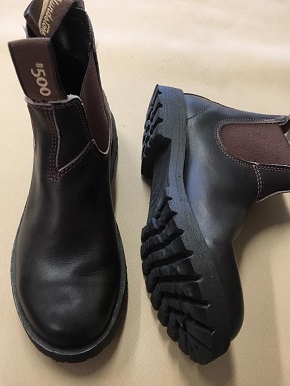 Blundstone boots resoled with Vibram lug soles style 1705