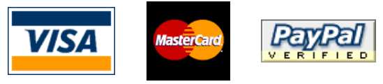Our payment options are cash, Visa, Mastercard, and PayPal